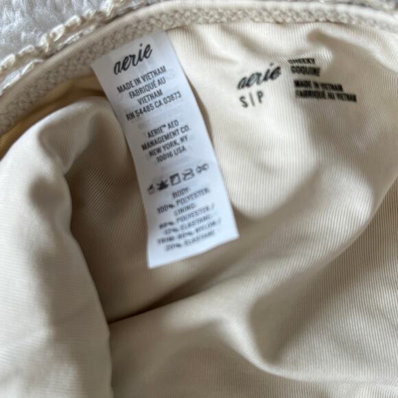 NWT Aerie | Tan Crochet Tie Side Bikini Bottom | Size S | Boho Cheeky Cut - Picture 3 of 10